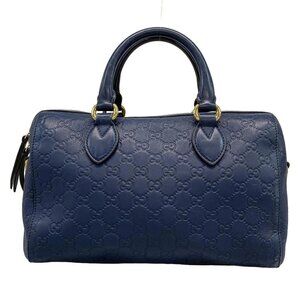GUCCI Guccissima 453573 Navy Leather Handbag